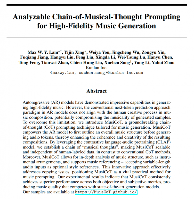 开云网站：音乐ChatGPT时刻来临！昆仑万维发布首款音乐推理大模型MurekaO1(图3)